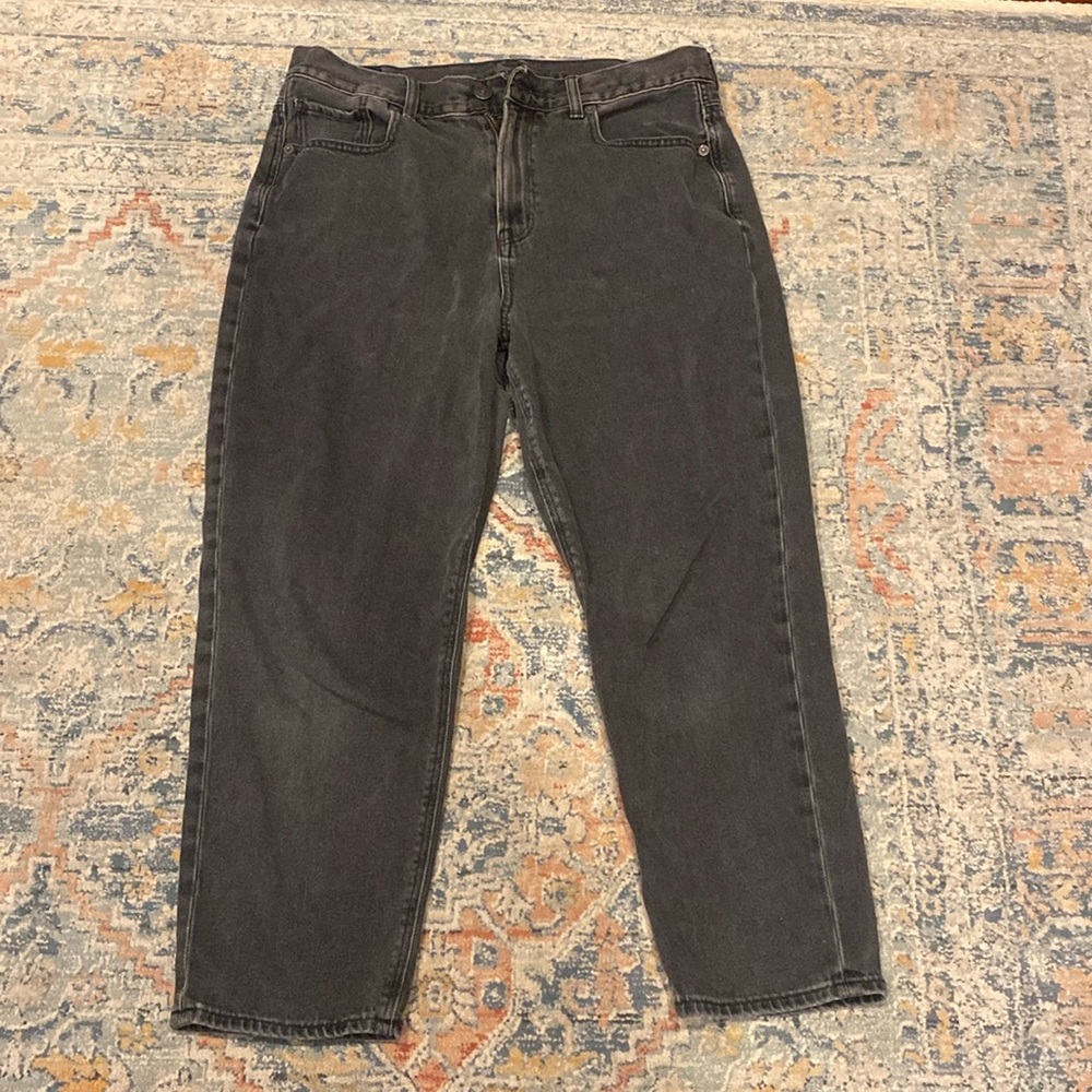 American eagle black mom jeans extra short